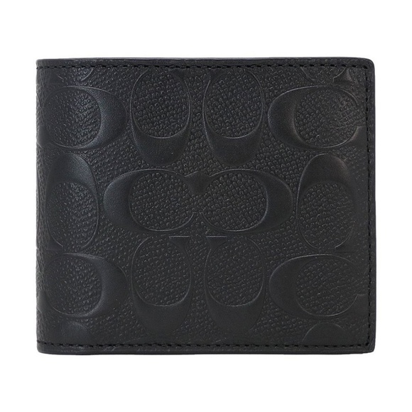 COACH NWT Compact ID Wallet In Signature Leather - Picture 1 of 6
